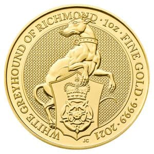 Imagen del producto1 oz Gold White Greyhound of Richmond, Queens Beasts Series 2021