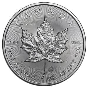 Imagen del producto1 oz Silver Maple Leaf, backdated