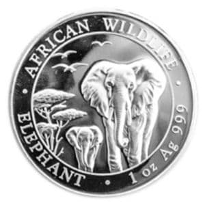 Imagen del producto1 oz Silver Somalia Elephant, various years