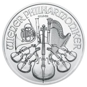 Imagen del producto1 oz Silver Vienna Philharmonic, backdated