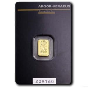 Imagen del producto1g Gold Bar Argor Heraeus