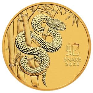 Imagen del producto2 oz Gold Coin Snake 2025, Lunar Series III