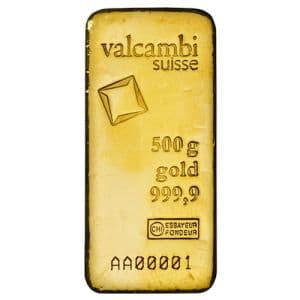Imagen del producto500g Gold Bar Valcambi