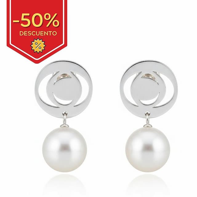 Imagen del productoPENDIENTE PLATA 925MM CIRCULO PERLA