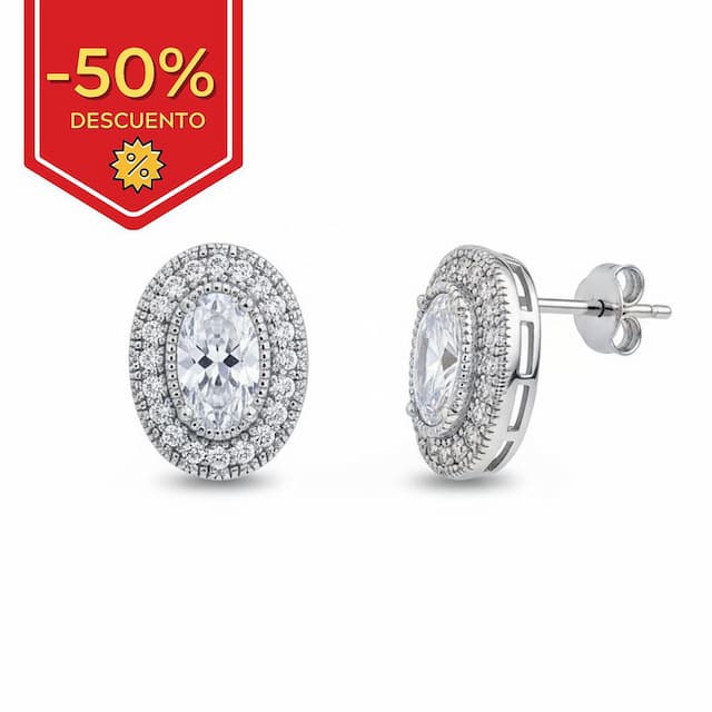 Imagen del productoPENDIENTES PLATA 925MM OVALADO CIRCONITAS