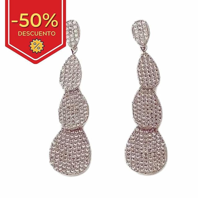 Imagen del productoPENDIENTES PLATA 925MM LAGRIMA CIRCONITAS
