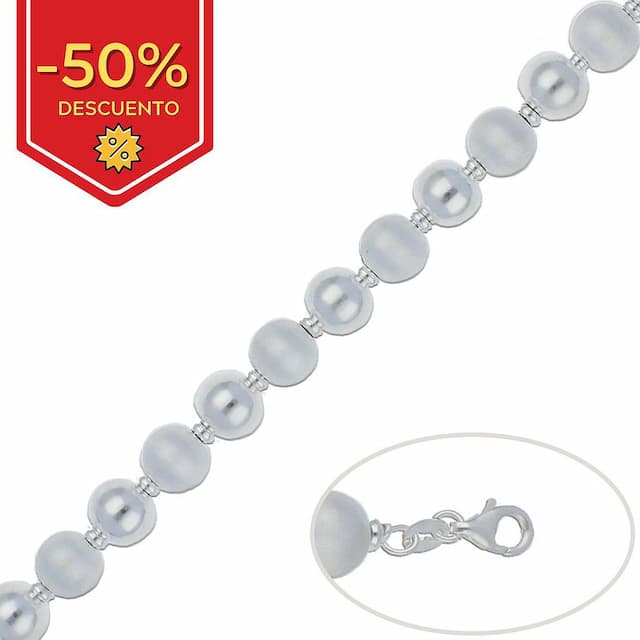 Imagen del productoPULSERA PLATA 925MM BOLAS - 10MM
