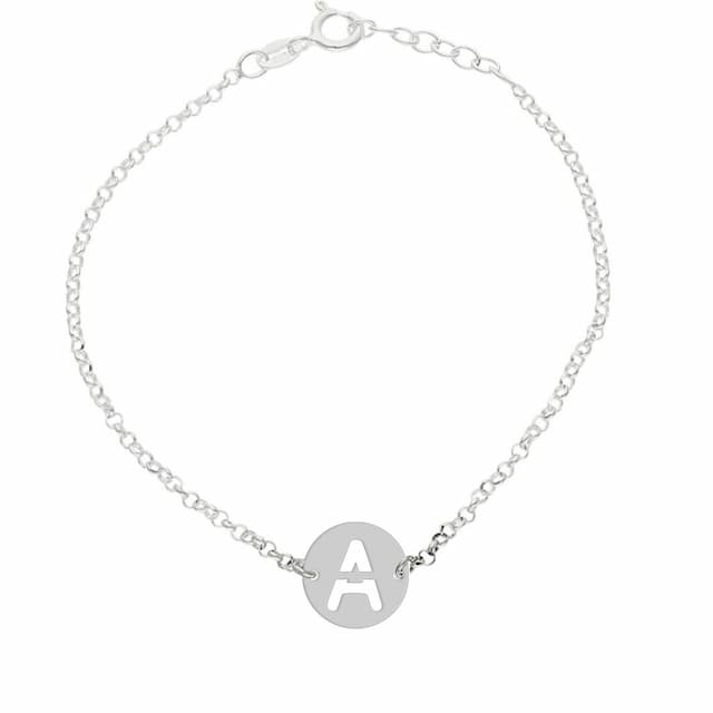 Imagen del productoPULSERA PLATA 925MM LETRA CALADA - 12MM
