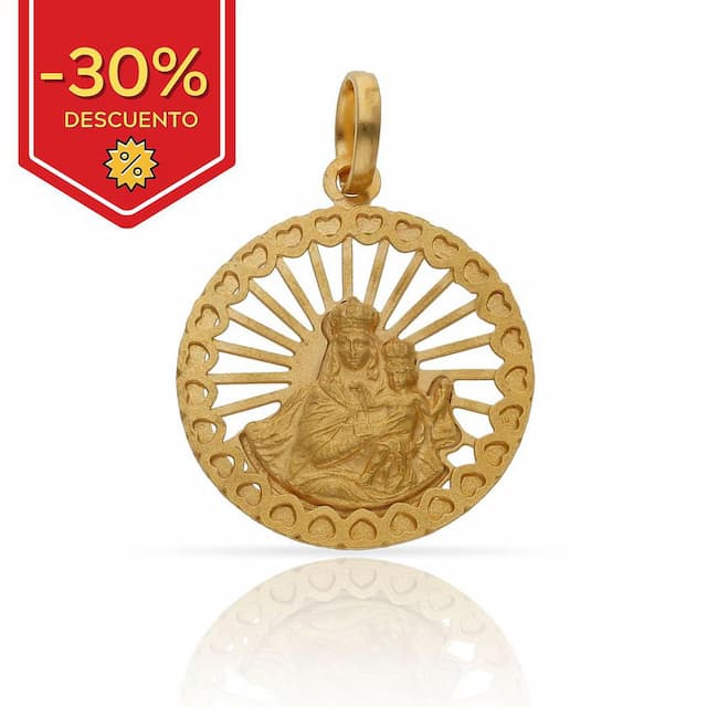 Imagen del productoMEDALLA PLATA CHAPADA ORO V. DEL CARMEN - 20MM