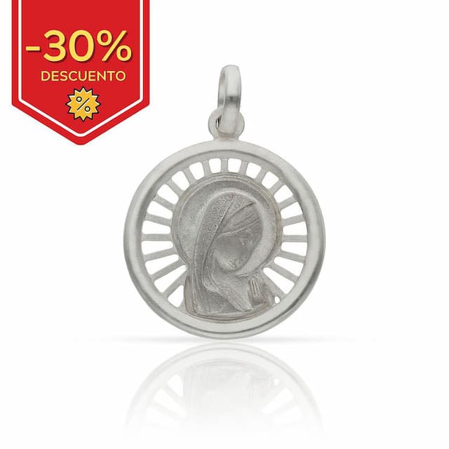 Imagen del productoMEDALLA PLATA 925MM VIRGEN NIÑA - 18MM