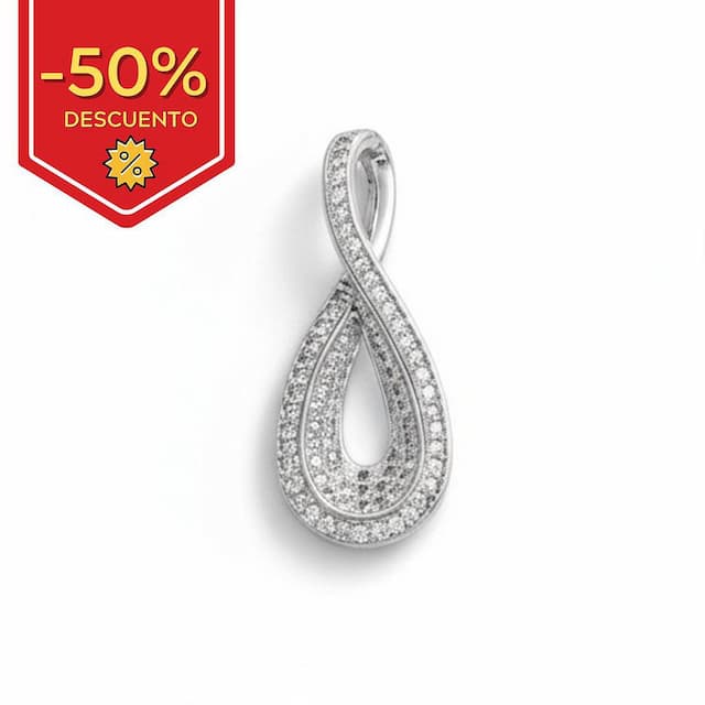 Imagen del productoCOLGANTE PLATA 925MM LAGRIMA CIRCONITAS