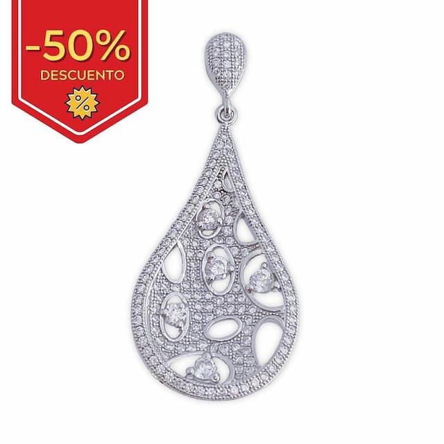 Imagen del productoCOLGANTE PLATA 925MM CIRCONITAS