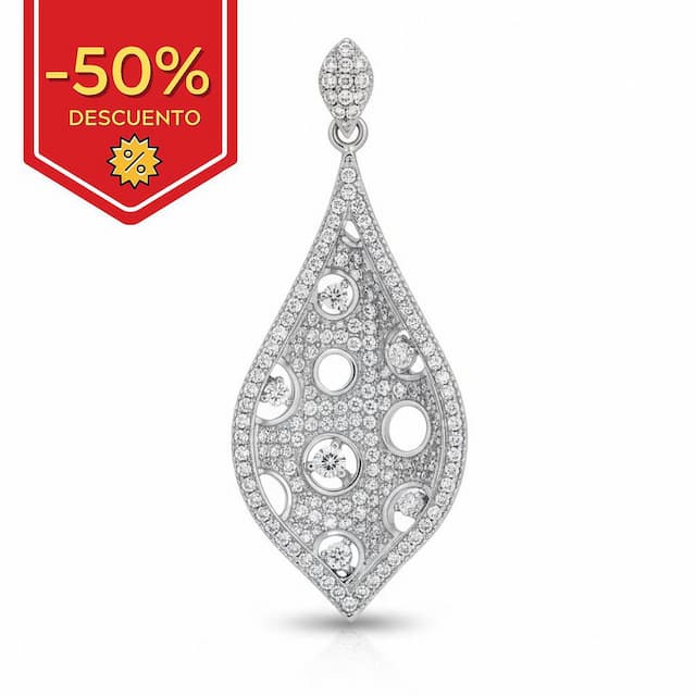 Imagen del productoCOLGANTE PLATA 925MM CIRCONITAS