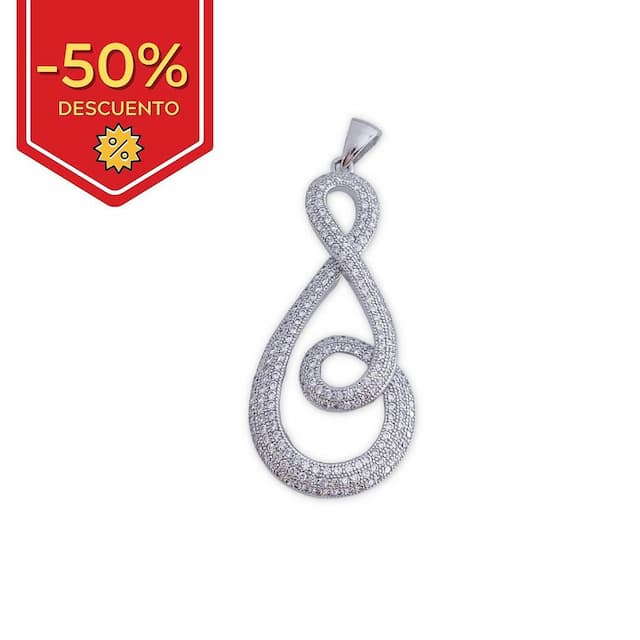 Imagen del productoCOLGANTE PLATA 925MM CIRCONITAS
