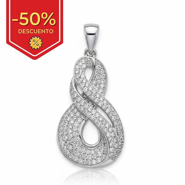 Imagen del productoCOLGANTE PLATA 925MM CIRCONITAS